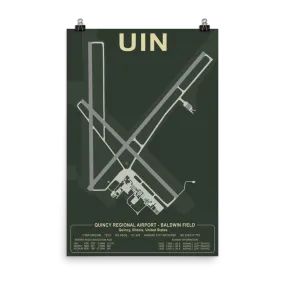 UIN Quincy Regional Airport - Baldwin Field Airport Layout Art