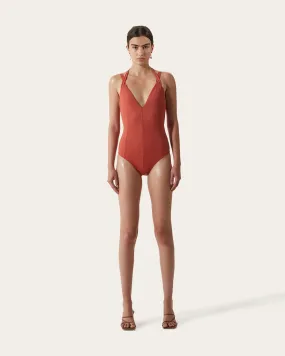 Vaya One-piece Recycled Nylon Rust